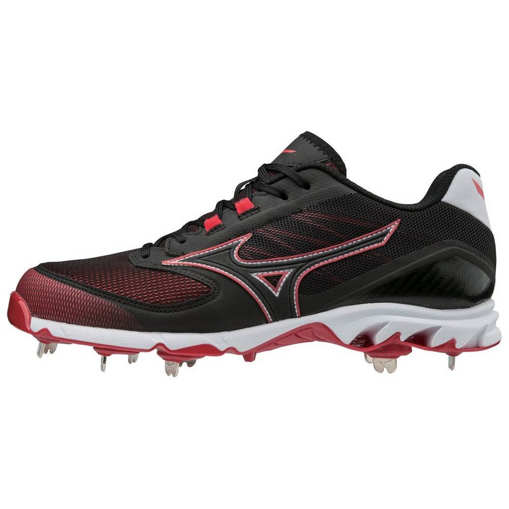 Scarpe Baseball Mizuno 9-Spike Dominant 2 Basse Metal Uomo - Nere/Rosse - 84102-JDIU